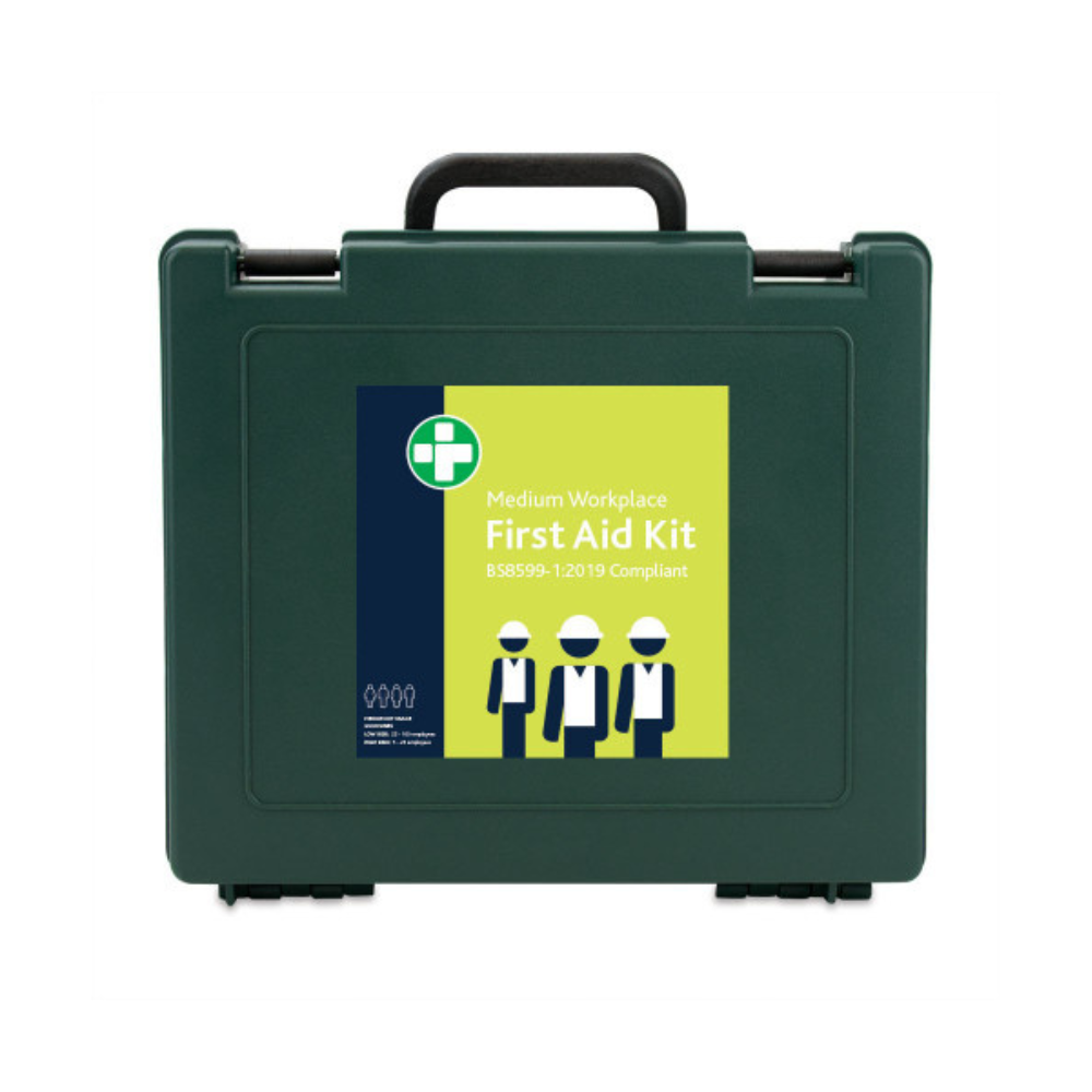 BS8599-1 Medium Workplace First Aid Kit in Oxford Box inc Bracket
