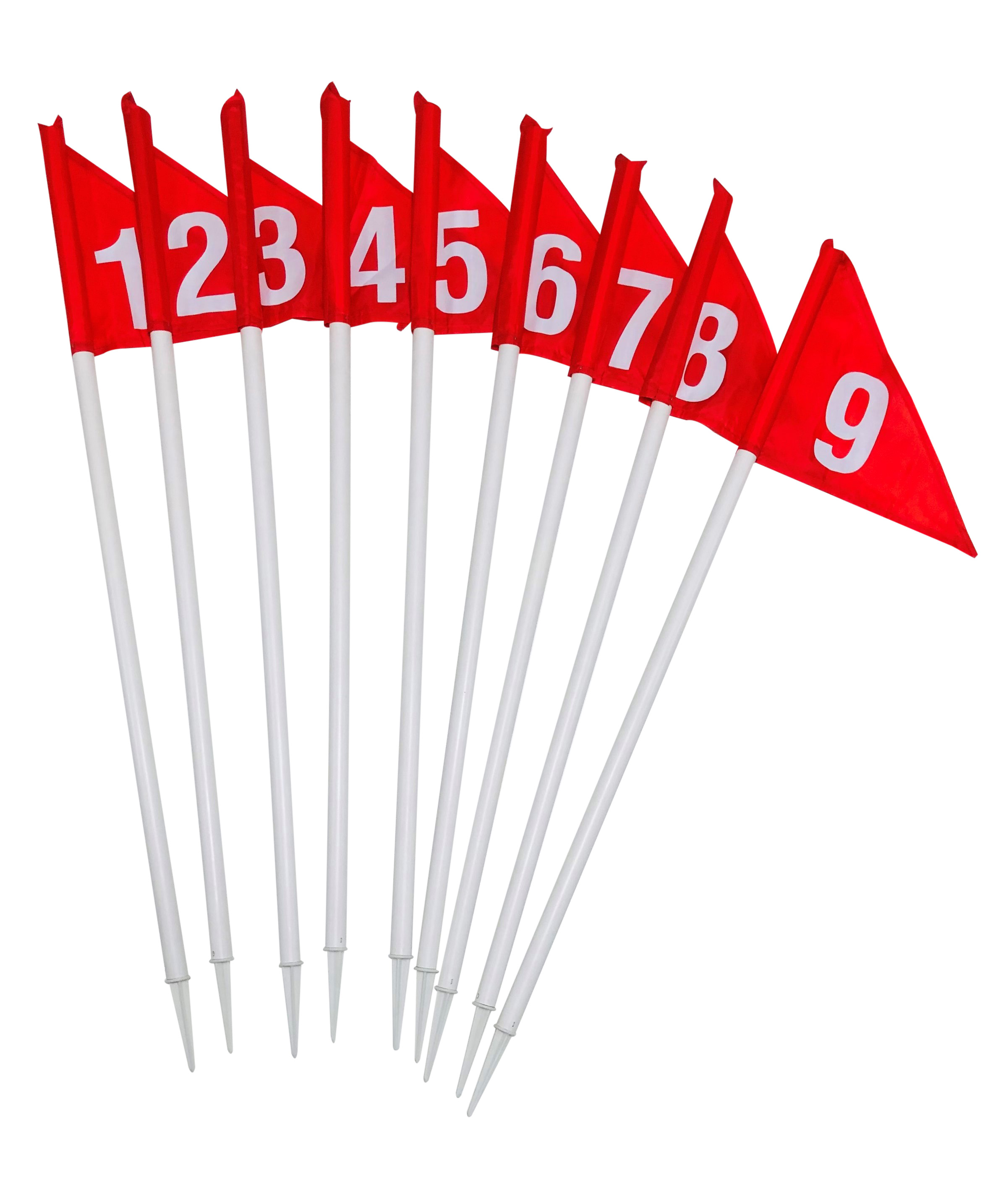 Mini Target Golf Flag Set - Numbered 1-9 - 80CM