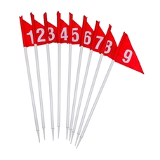 Mini Target Golf Flag Set - Numbered 1-9 - 80CM