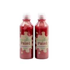 Bio-glitter Paint - Red - 300ml - Pack of 2