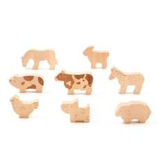 Wooden Farm Animals from Hope Education -  Pack of 8 