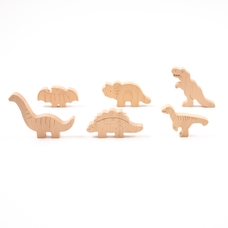 Wooden Dinosaurs Pack of 6 from Hope Education