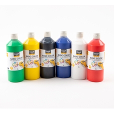 Creall Basic Colour Ready Mixed Paint - Assorted - 500ml - Pack of 6