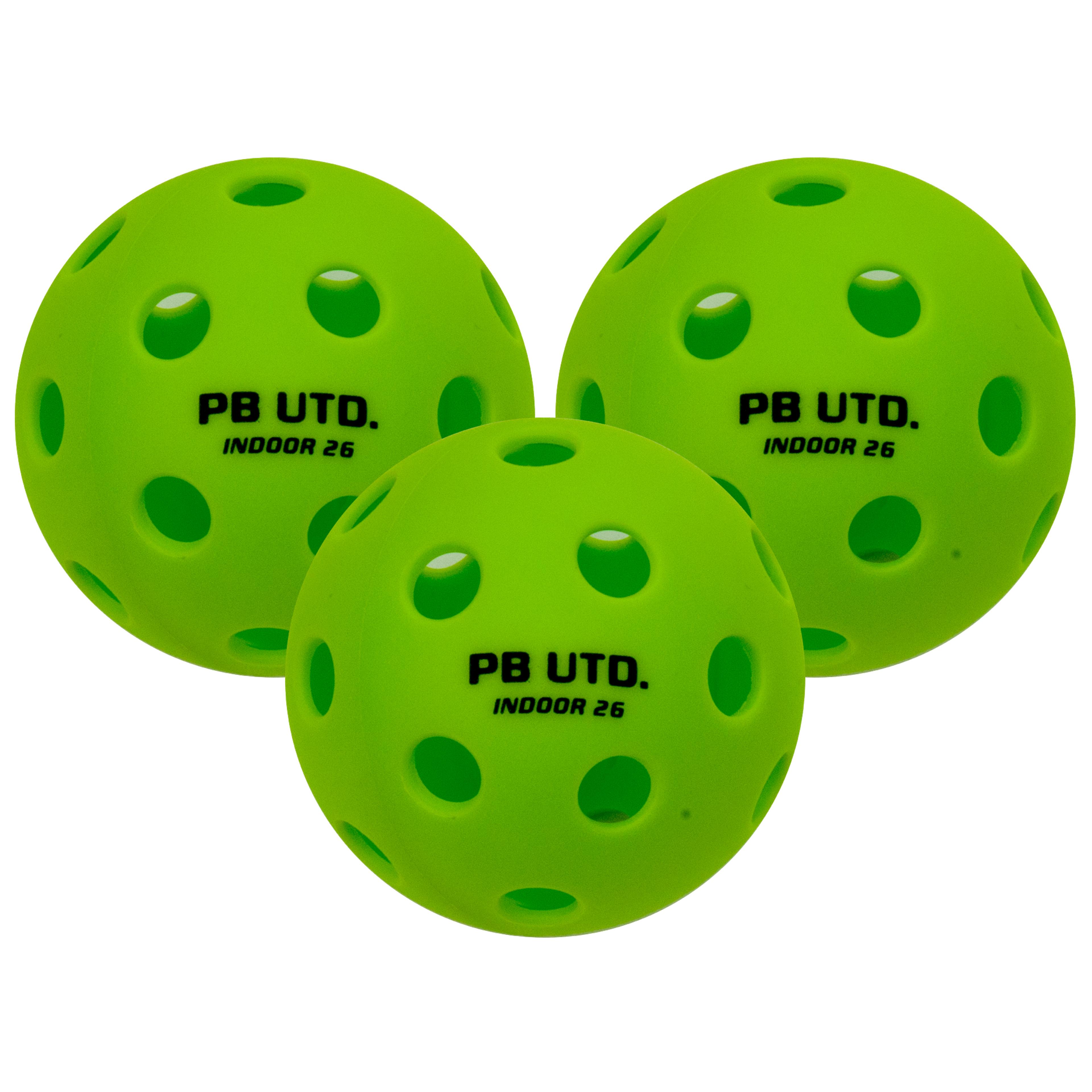 PICKLEBALL UNITED Freedom Indoor Ball - Green - Pack of 3