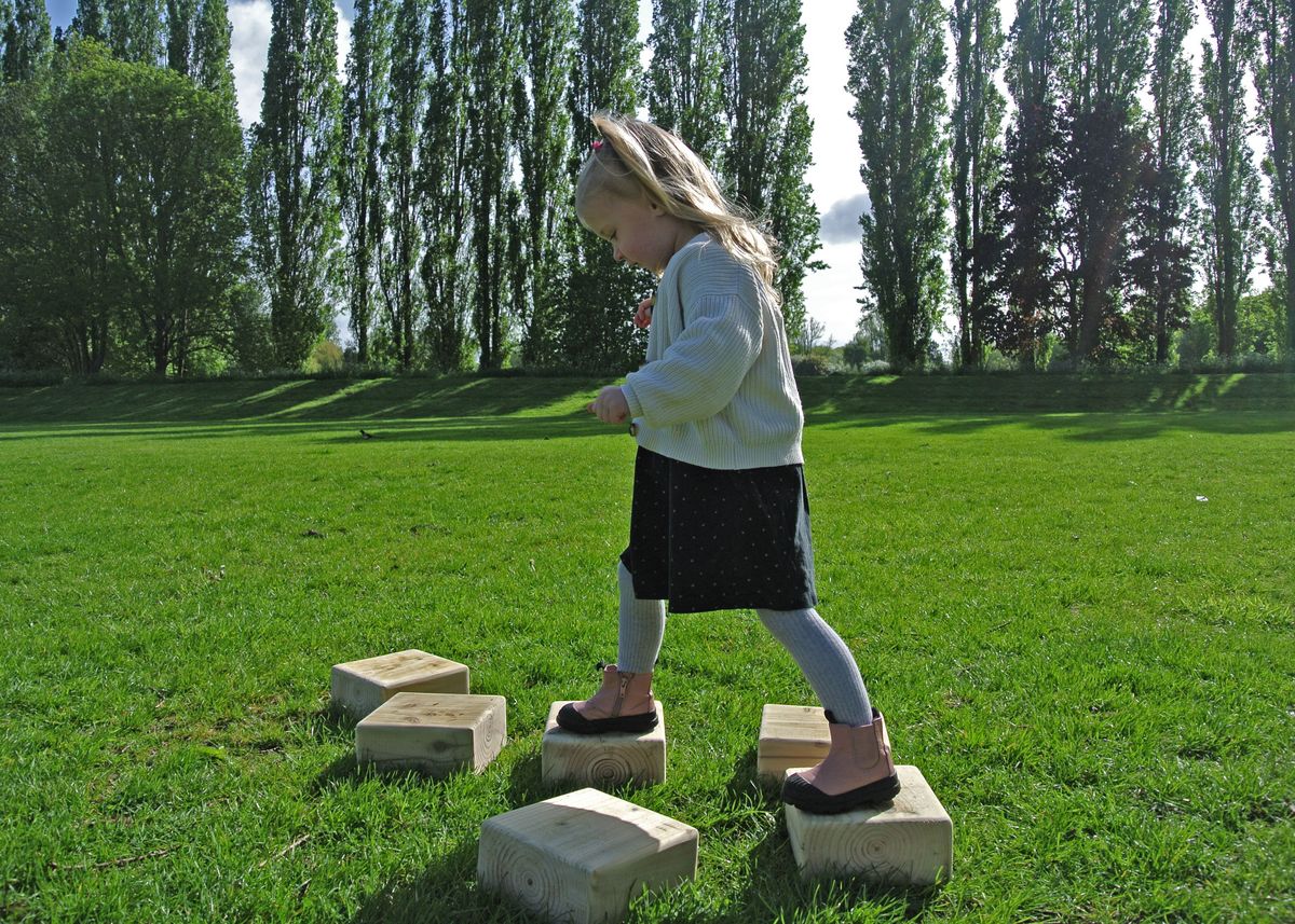 Outdoor Wooden Stepping Stones Pack of 10 from Hope Education ...