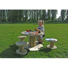 Cable Reel Table and 4 Stools From Hope Education