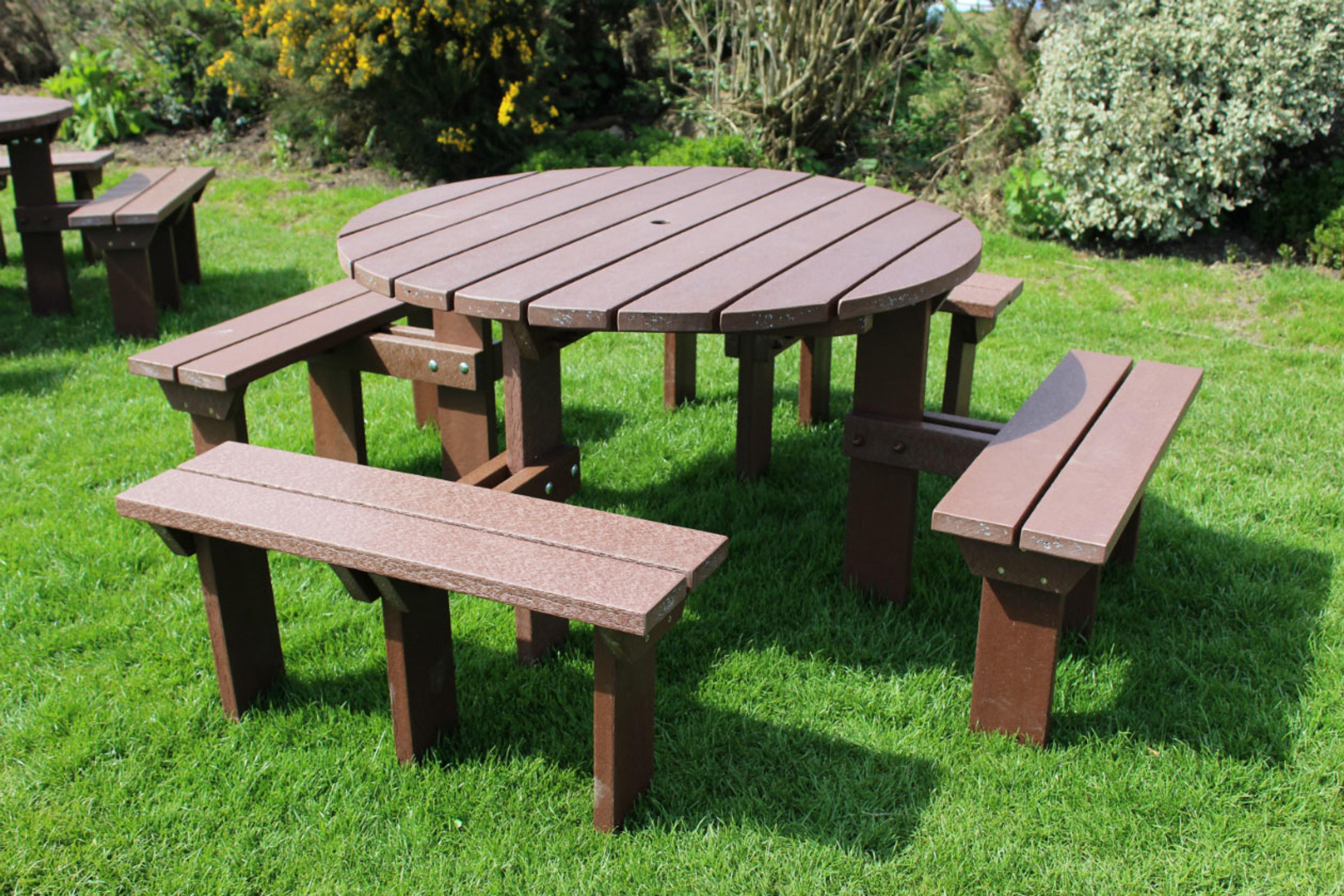 Olympic Recycled Plastic Picnic Junior Bench - Brown  