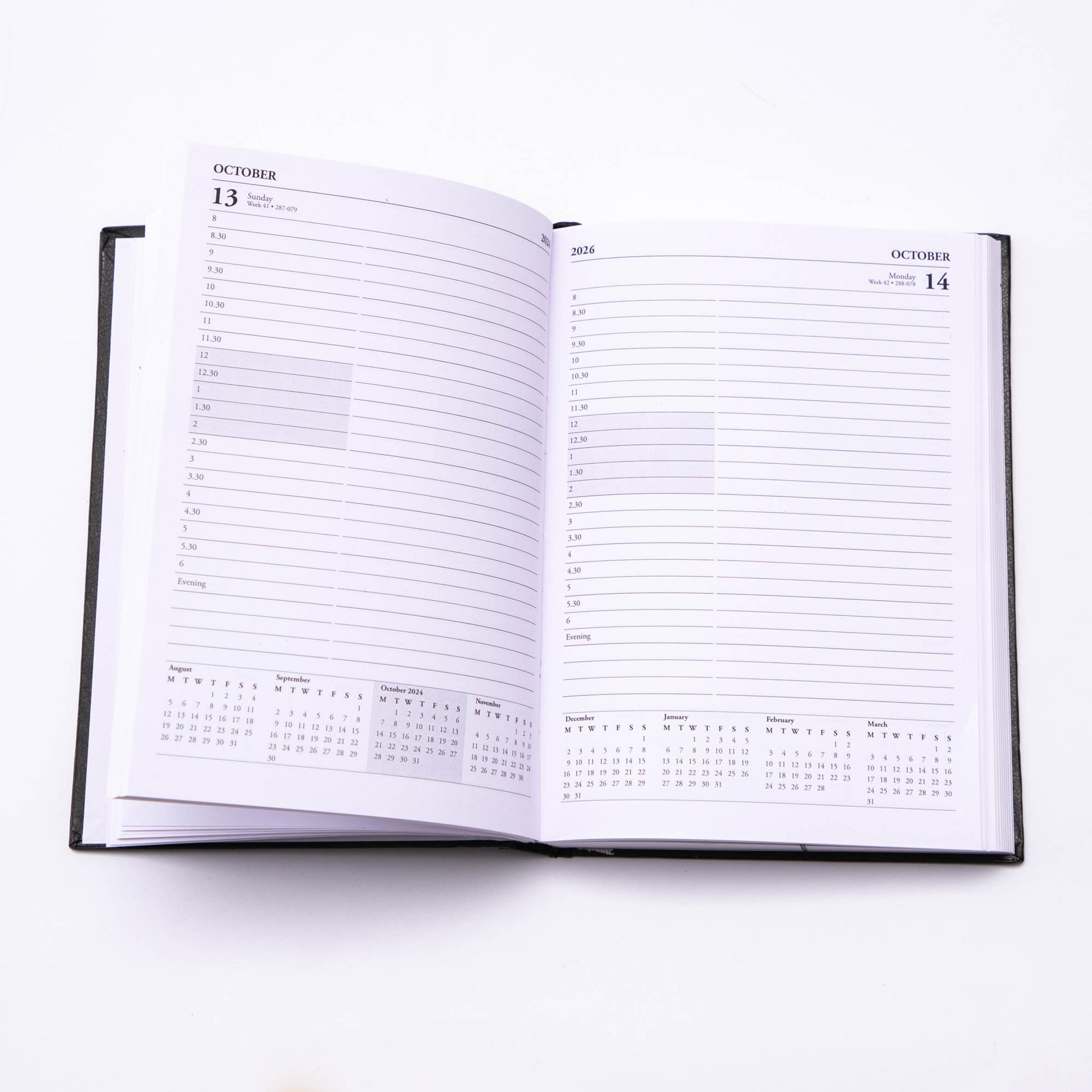  Classmates A5 Day Per Page Academic Diary - Black (2025/2026) - Pack of 1