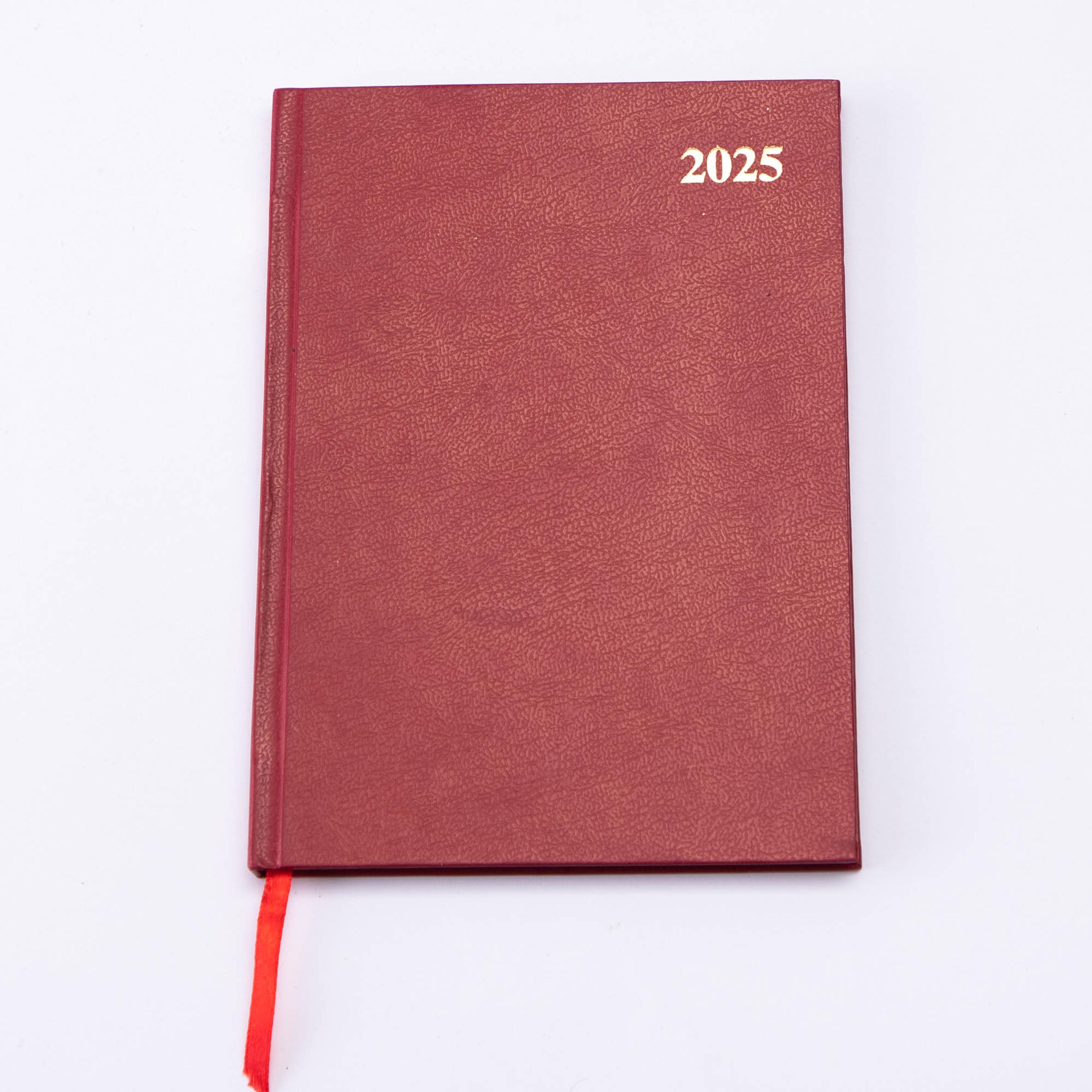 2025 A5 Week to View Calendar Diary - Red - Pack of 1