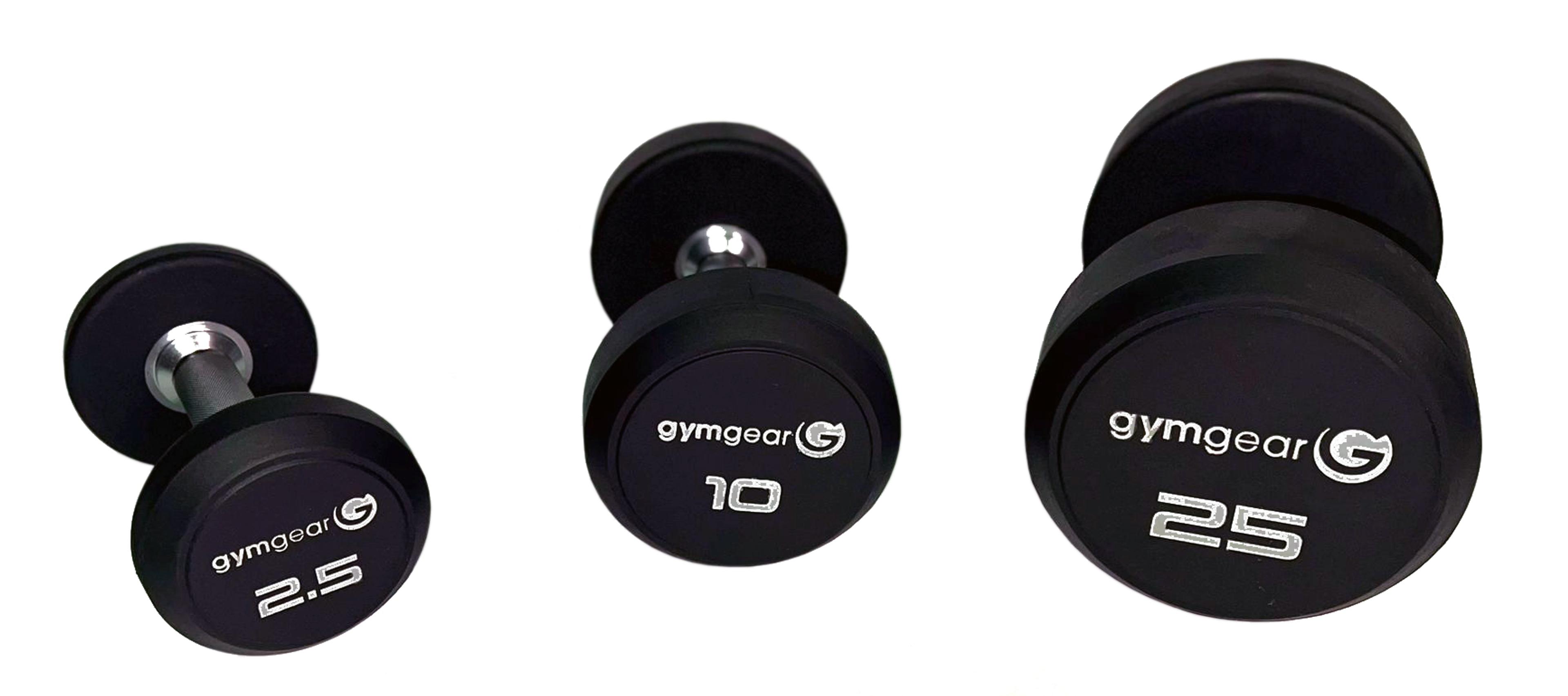 Gym Gear Dumbbell Set - 12 Pairs - 2.5kg - 30kg