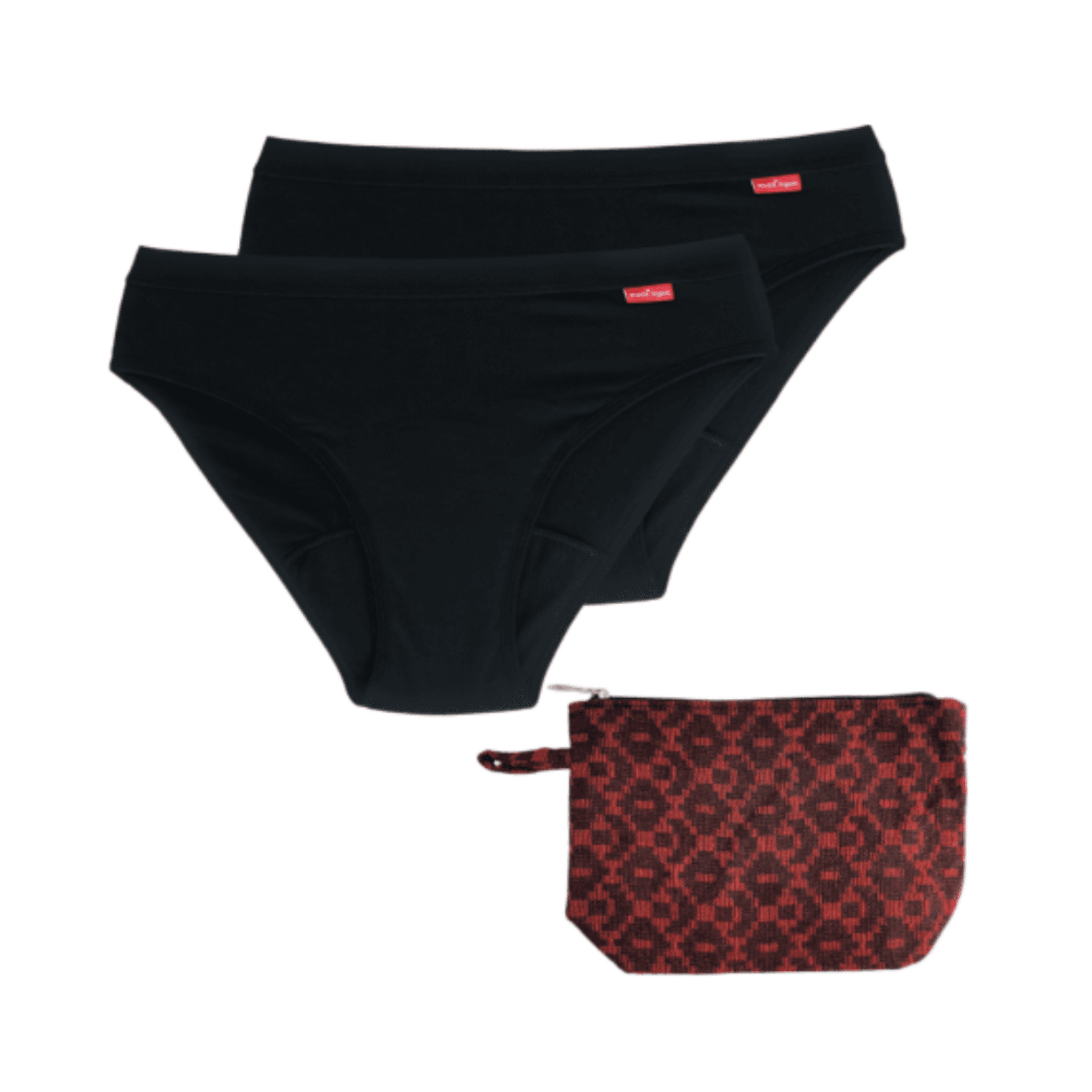 WUKA Schools Set Reusable Period Pants Kit Medium Flow Hipster - M - Pack of 2