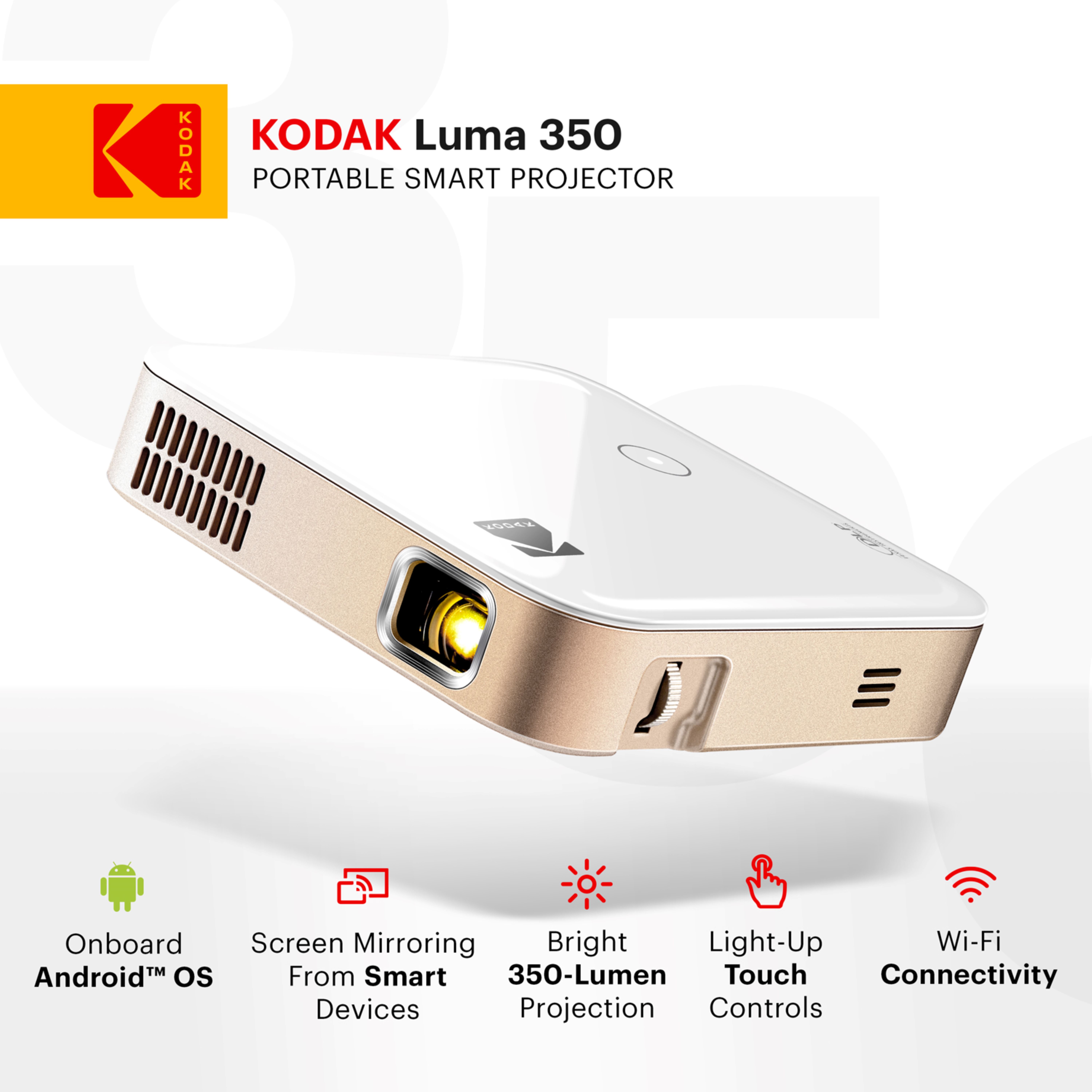 KODAK Luma 350 Portable Smart Projector - White | HP00055111