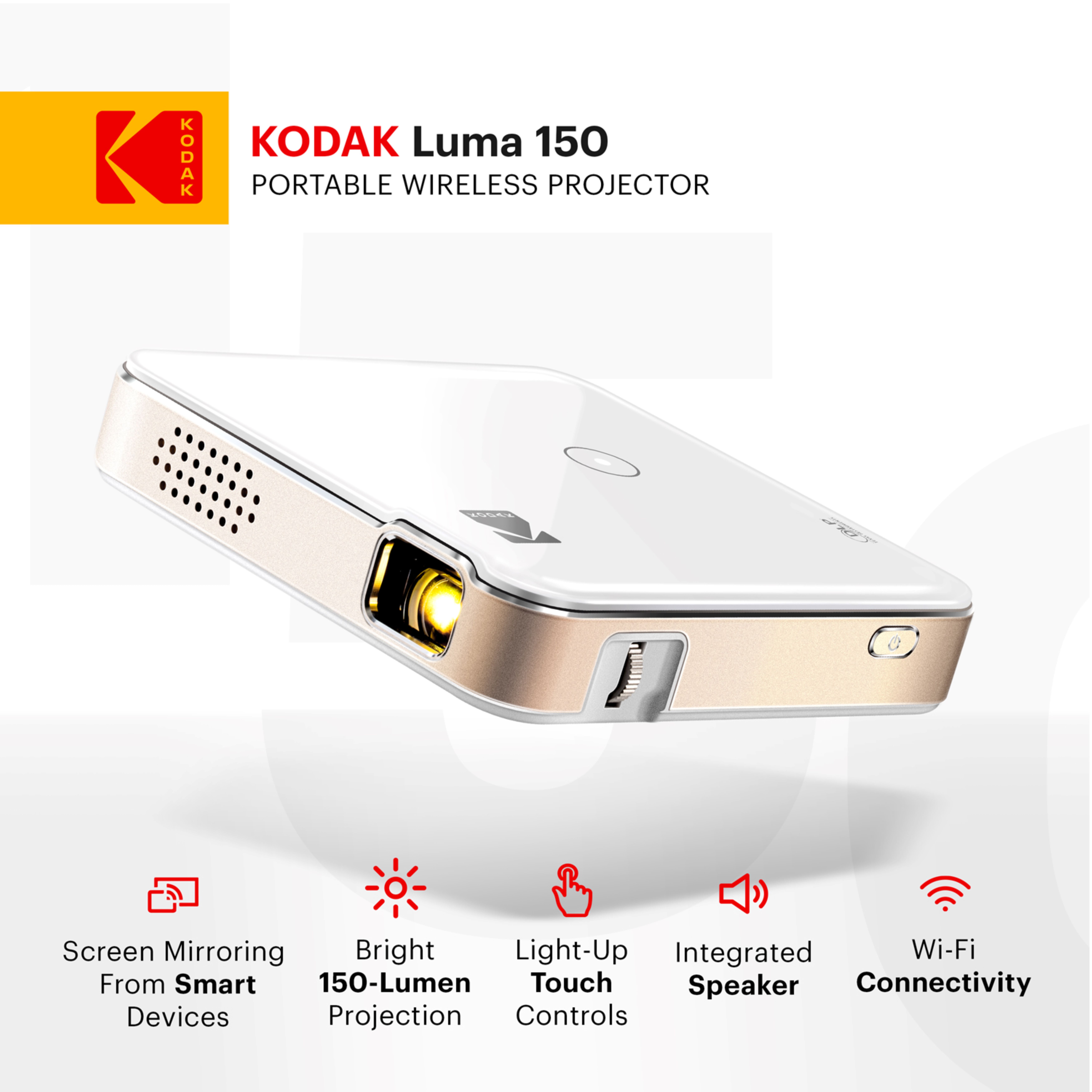 KODAK Luma 150 Portable Wireless Projector - White | HP00055114 | Hope