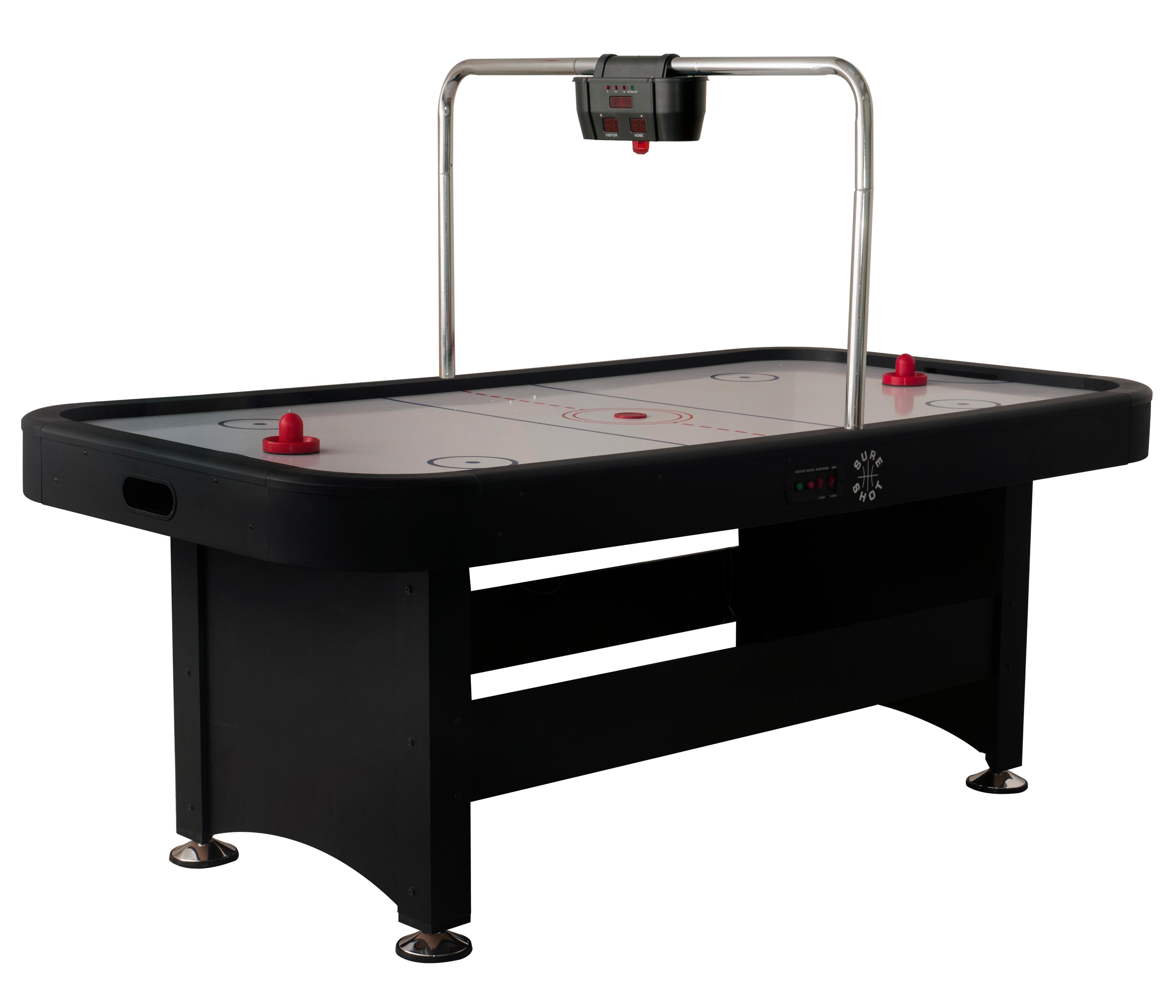 Sure Shot Championship Air Hockey Table - Black/White -7ft
