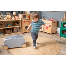 Grey Wooden Pull Along Wagon from Hope Education