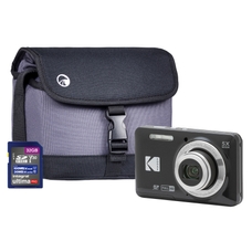 KODAK PIXPRO X55 16MP 5x Zoom Camera Kit inc 32GB SD Card & Shoulder Bag - Black