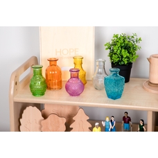 Coloured Detailed Glass Bottles from Hope Education - Pack of 5