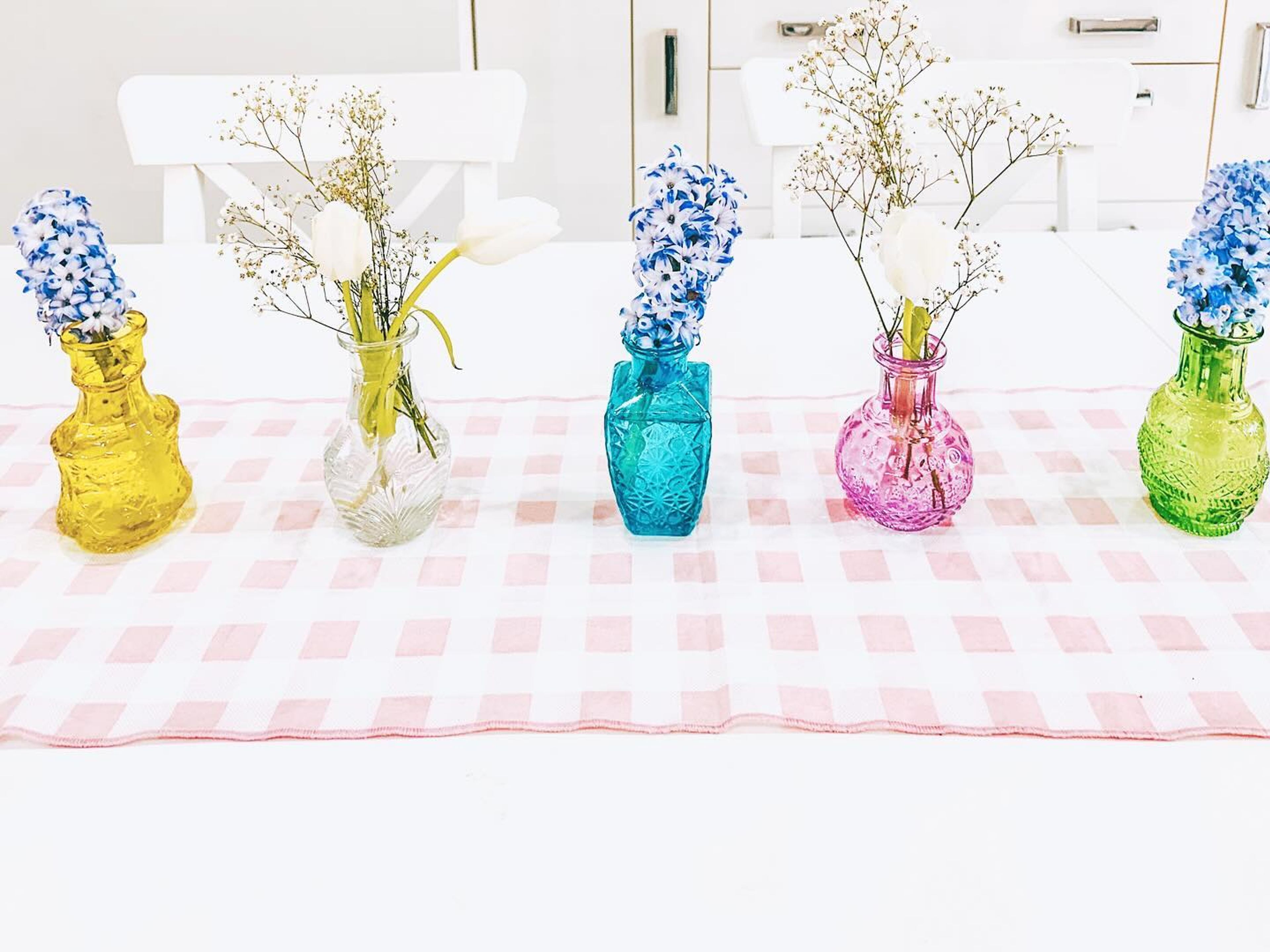 Coloured Detailed Glass Bottles from Hope Education - Pack of 5