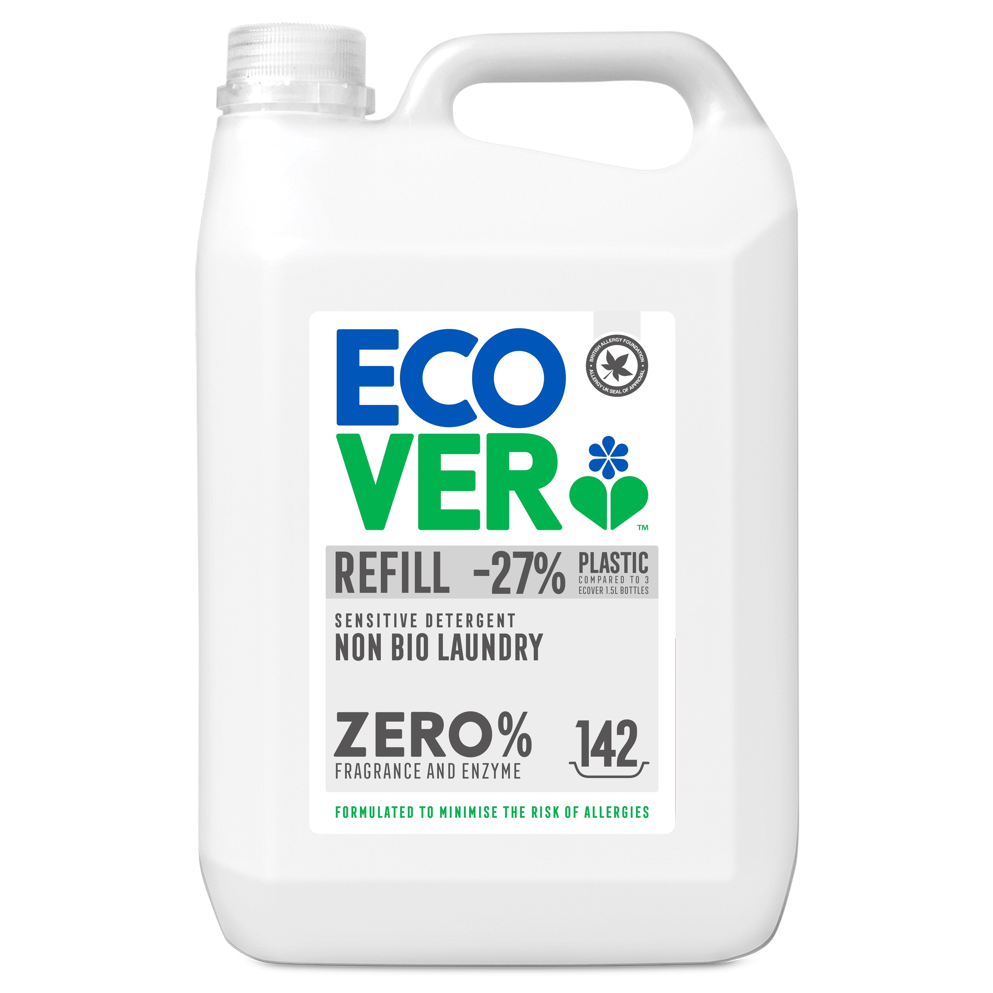 Ecover Laundry Liquid Zero Non Bio 5L