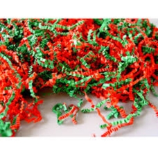 Wrinkle Paper Shreds 56g - Red & Green