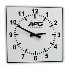 APG Time of Day Clock - White/Black - 60cm