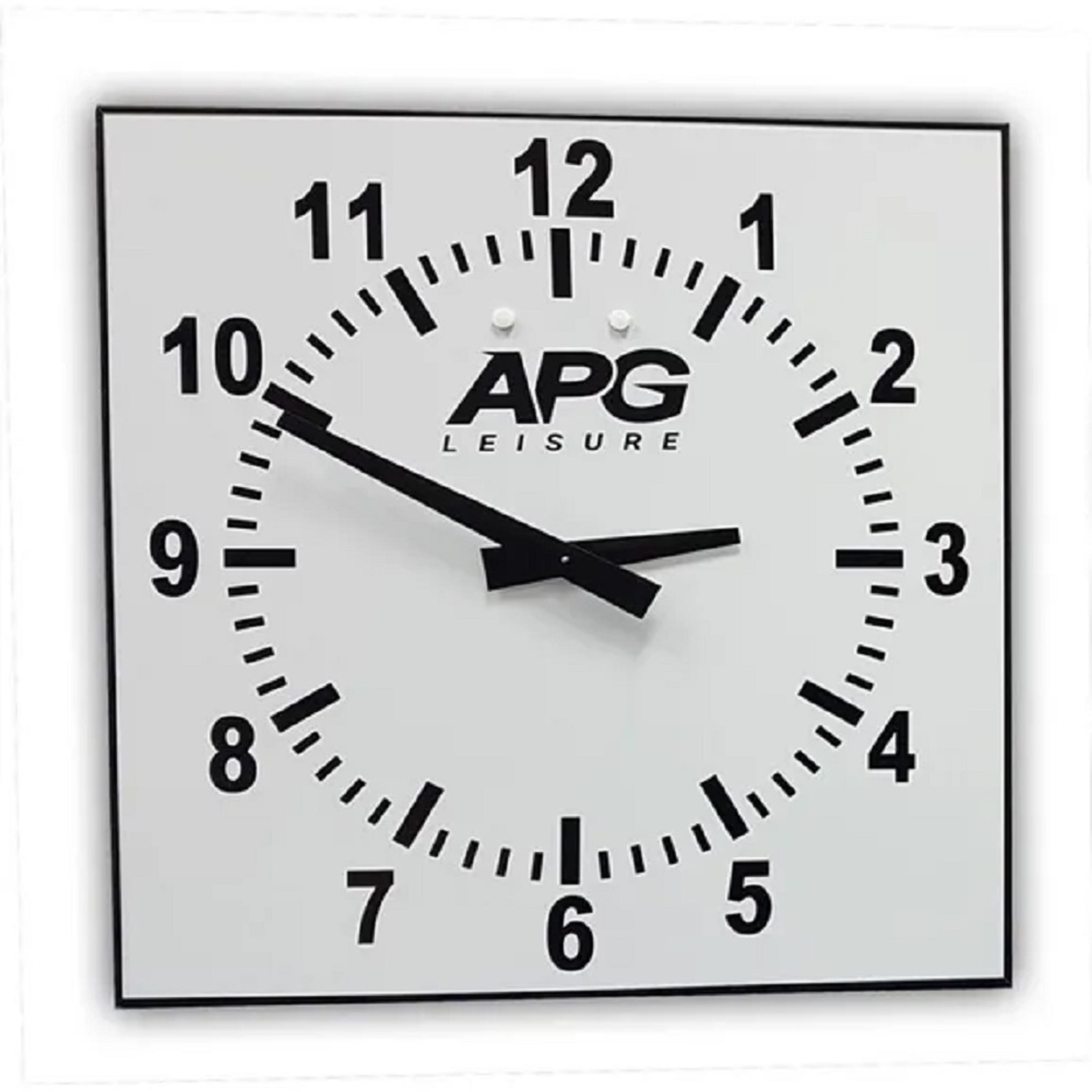 AGP Time of Day Clock - White/Black - 100cm