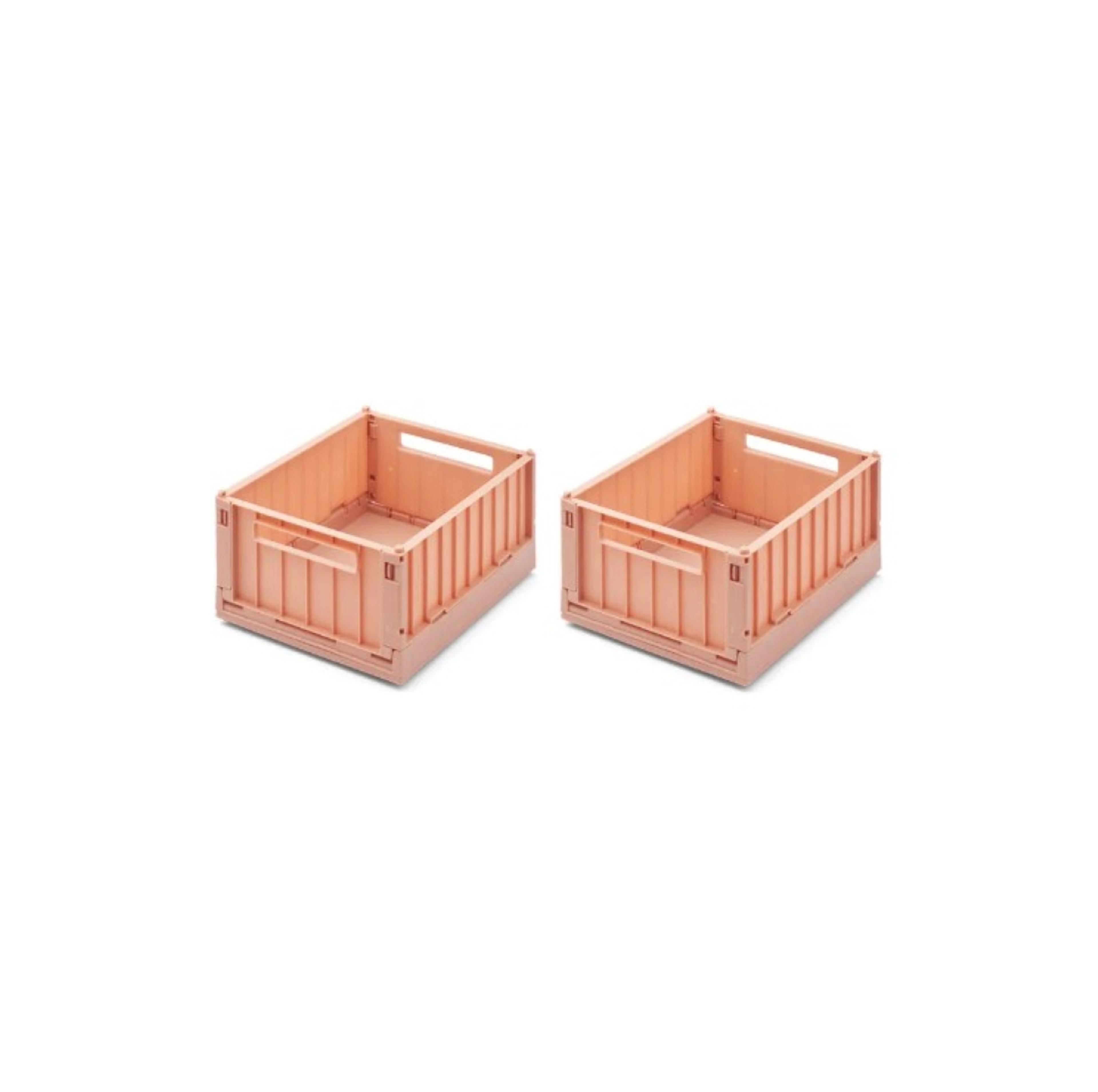 Liewood Weston Small Storage Box with Lid -  Rose - Pack of 2