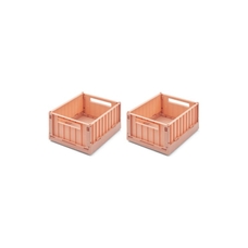 Liewood Weston Small Storage Box with Lid -  Rose - Pack of 2