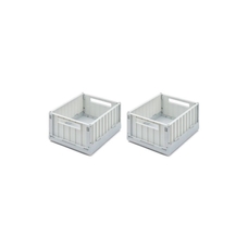 Liewood Weston Small Storage Box with Lid - Pack of 2 - Cloud Blue