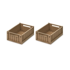 Liewood Weston Small Storage Crate - Oat (2 Pack)