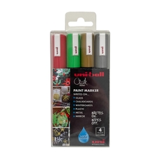 uni-Ball Christmas Chalk Markers - Pack of 4