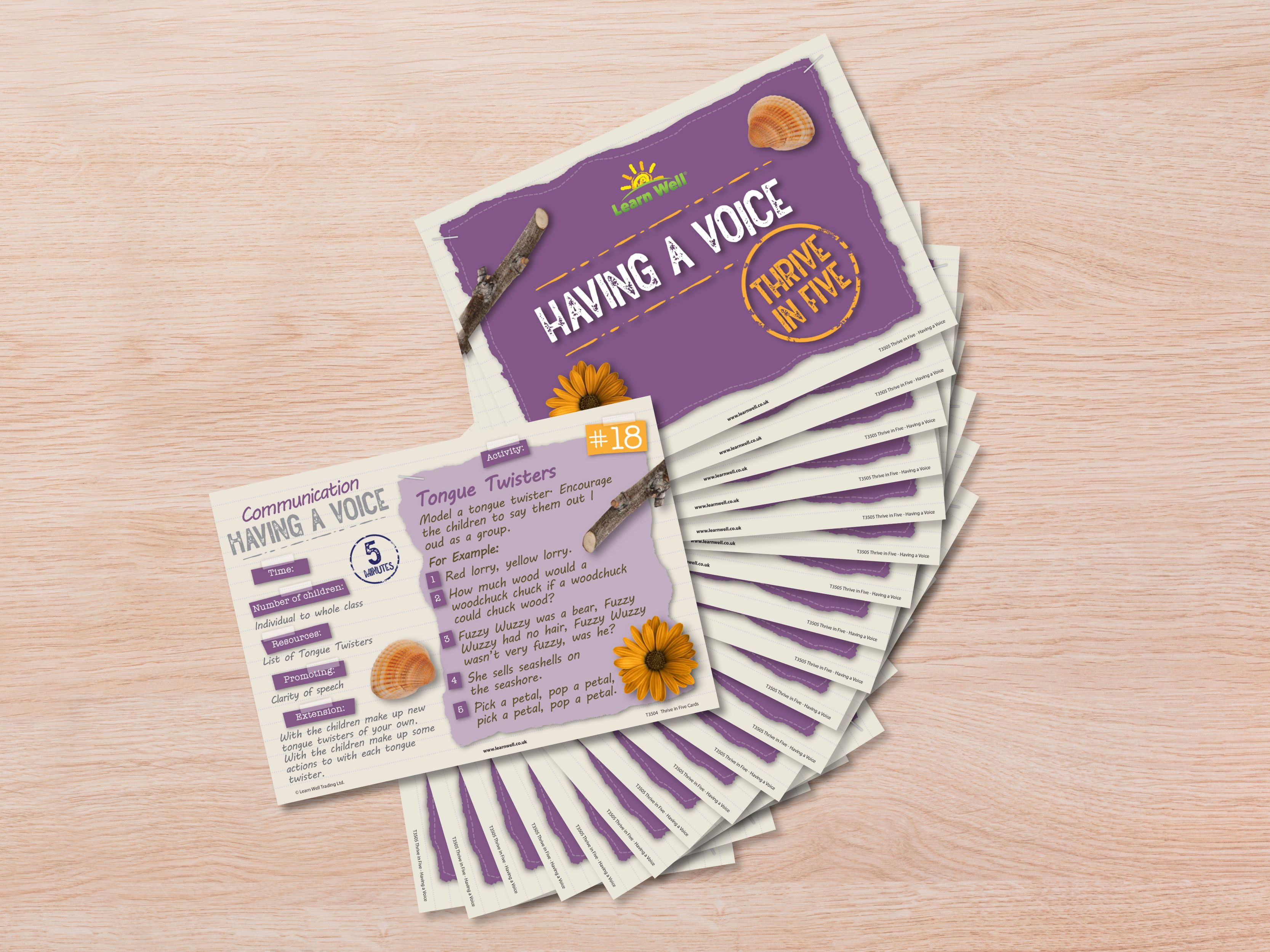 Thrive in 5 Set 2 - Having a Voice Cards