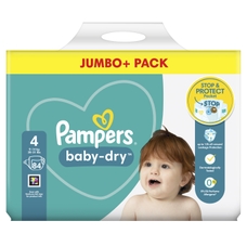 Pampers Baby Dry Size 4 Jumbo - Pack of 84