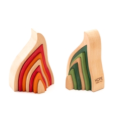 Wooden Nesting Mountain and Fire from Hope Education - Pack of 2
