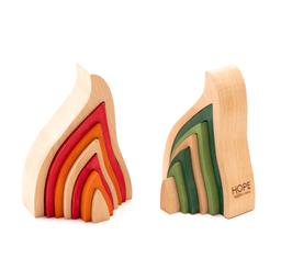 Wooden Nesting Mountain and Fire from Hope Education - Pack of 2