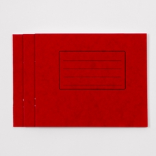 Classmates 5.25" x 6.5" Exercise Book 24 Page, 15mm Ruled, Red - Pack of 100