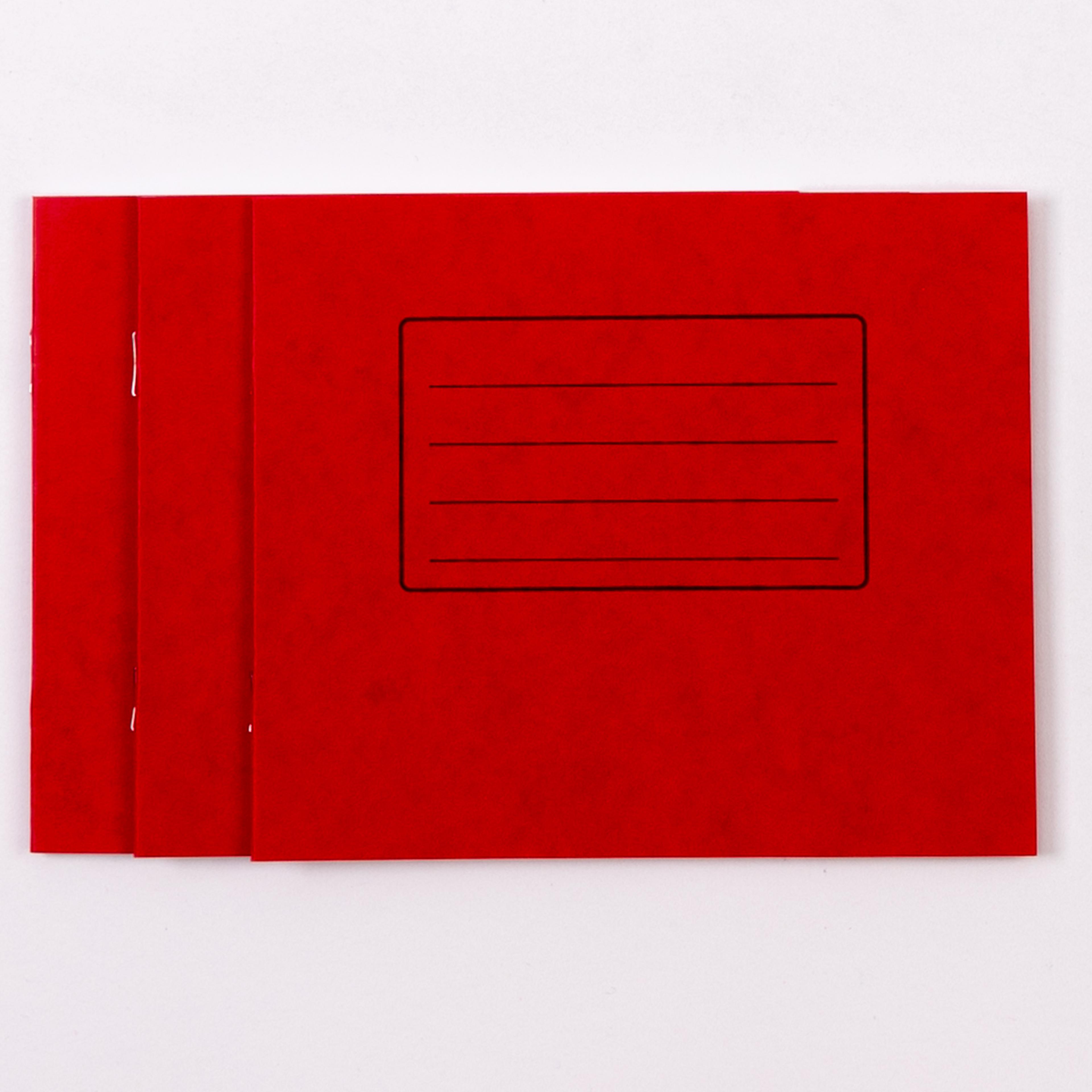 Classmates 5.25" x 6.5" Exercise Book 32 Page, 8mm Ruled, Red - Pack of 100