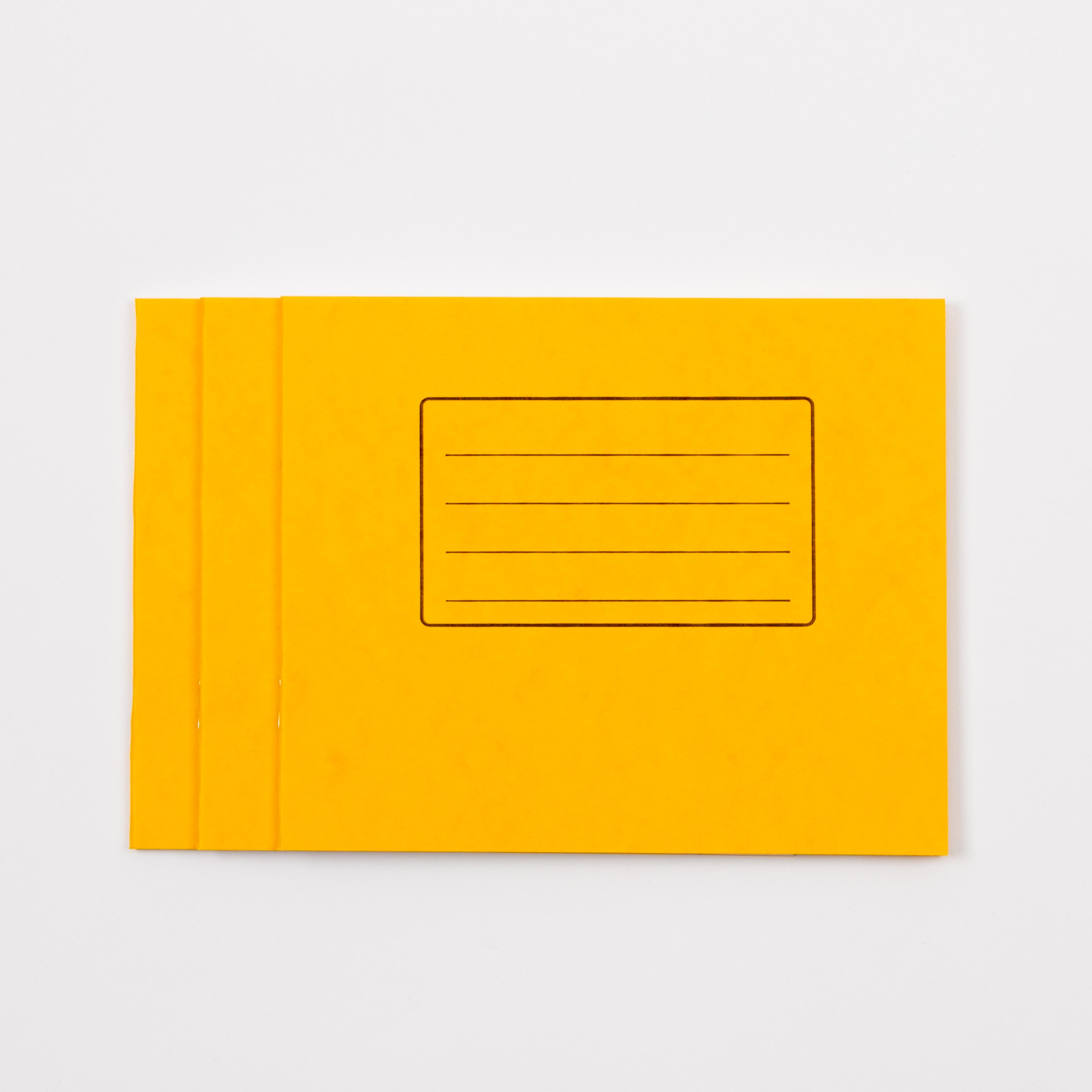 Classmates 5.25" x 6.5" Exercise Book 32 Page, 8mm Ruled, Yellow - Pack of 100