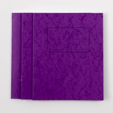 Classmates 8" x 6.5" Exercise Book 48 Page, 8mm Ruled With Margin, Purple - Pack of 100