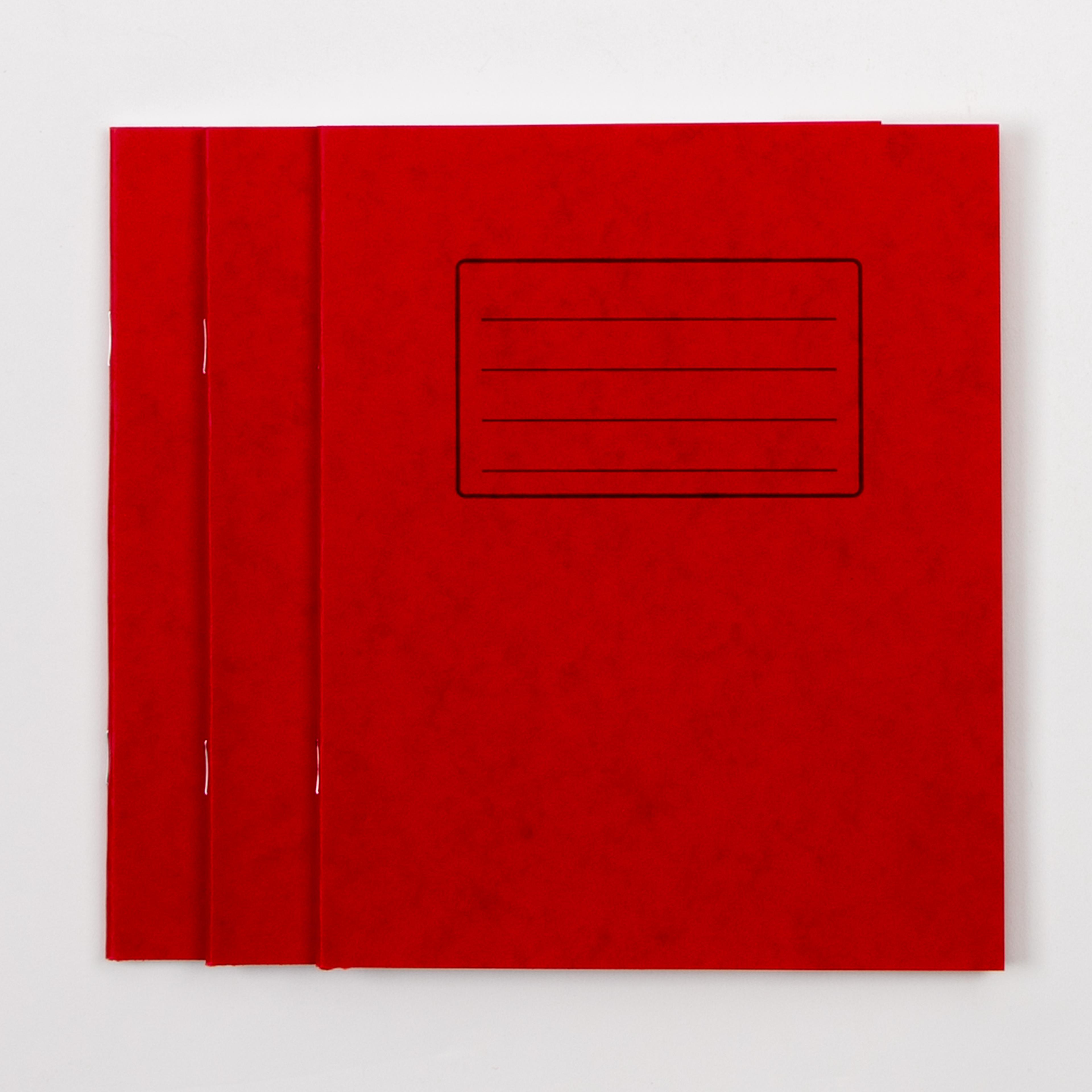 Classmates 8" x 6.5" Exercise Book 48 Page, 7mm Squared, Red - Pack of 100