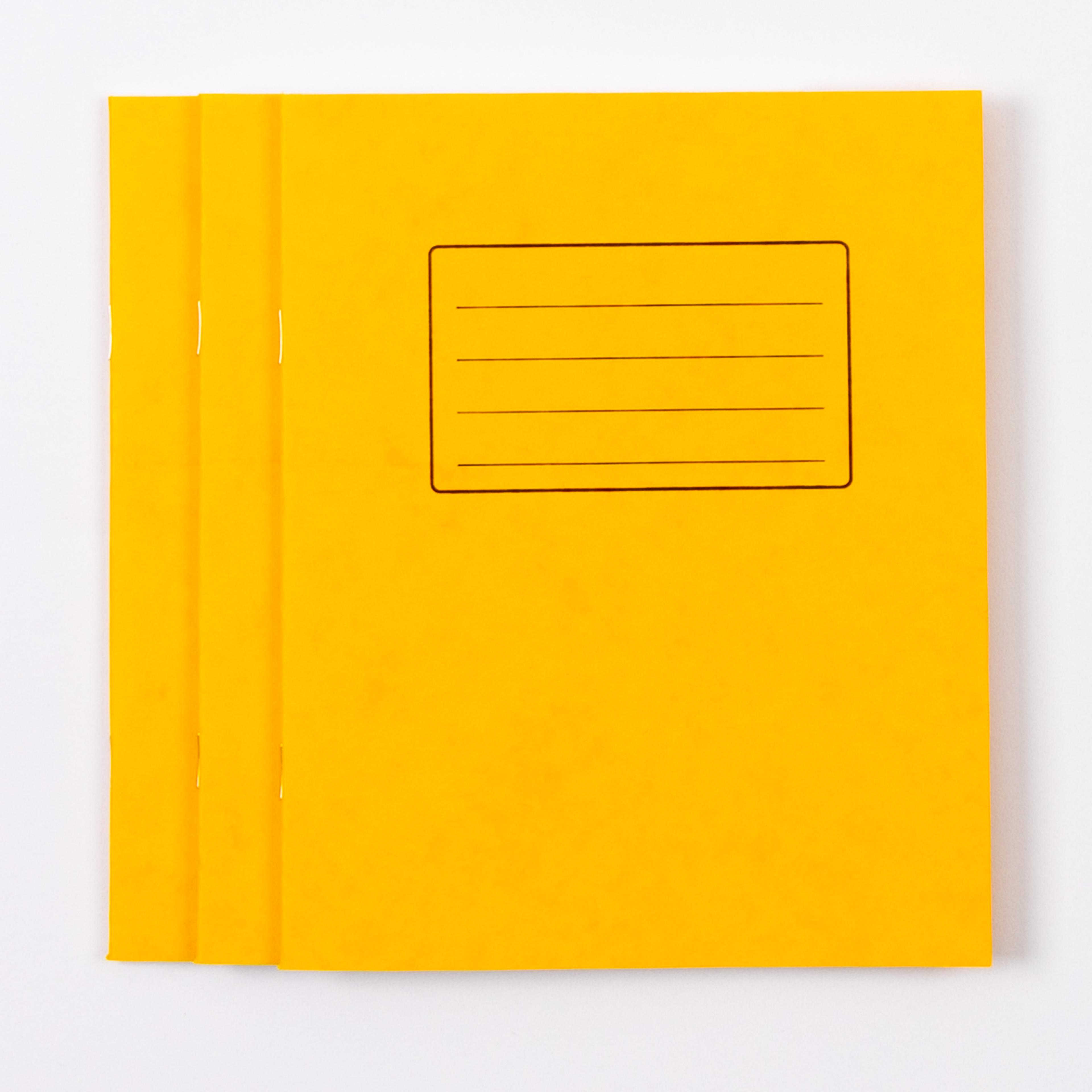 Classmates 8" x 6.5" Exercise Book 48 Page, 7mm Squared, Yellow - Pack of 100