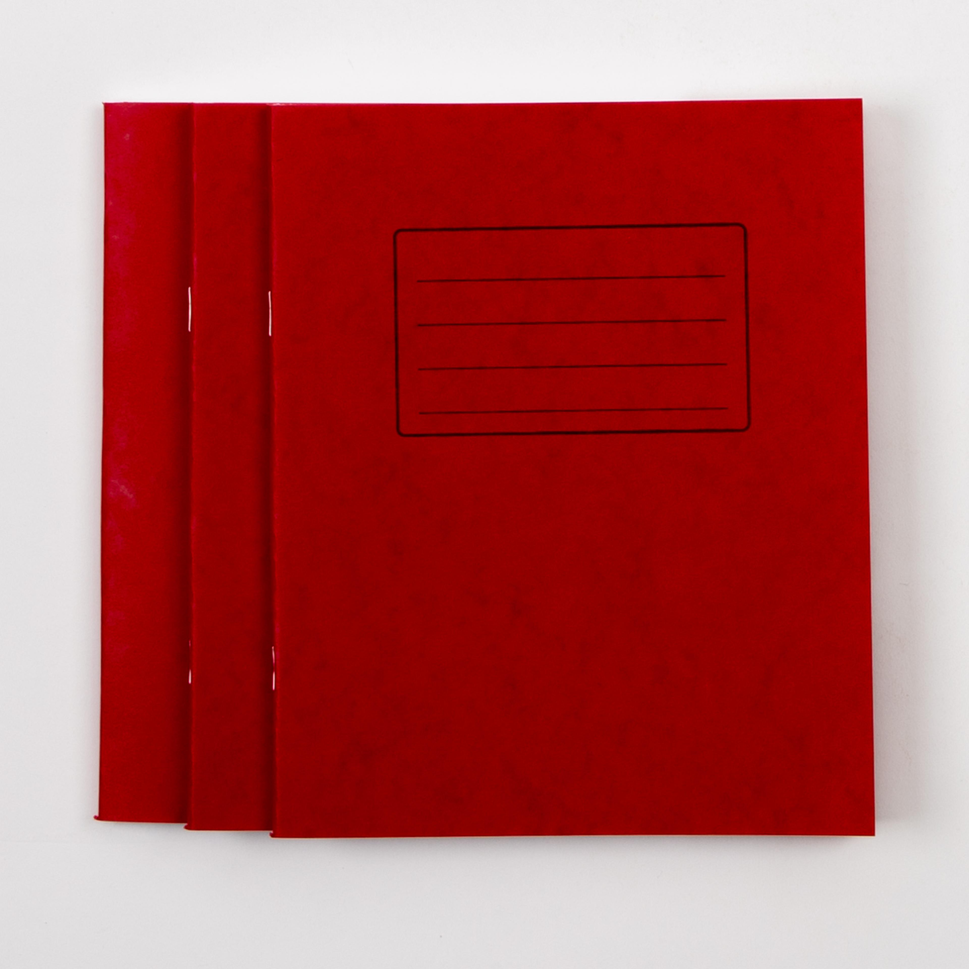 Classmates 8" x 6.5" Exercise Book 48 Page, 8mm Ruled, Red - Pack of 100