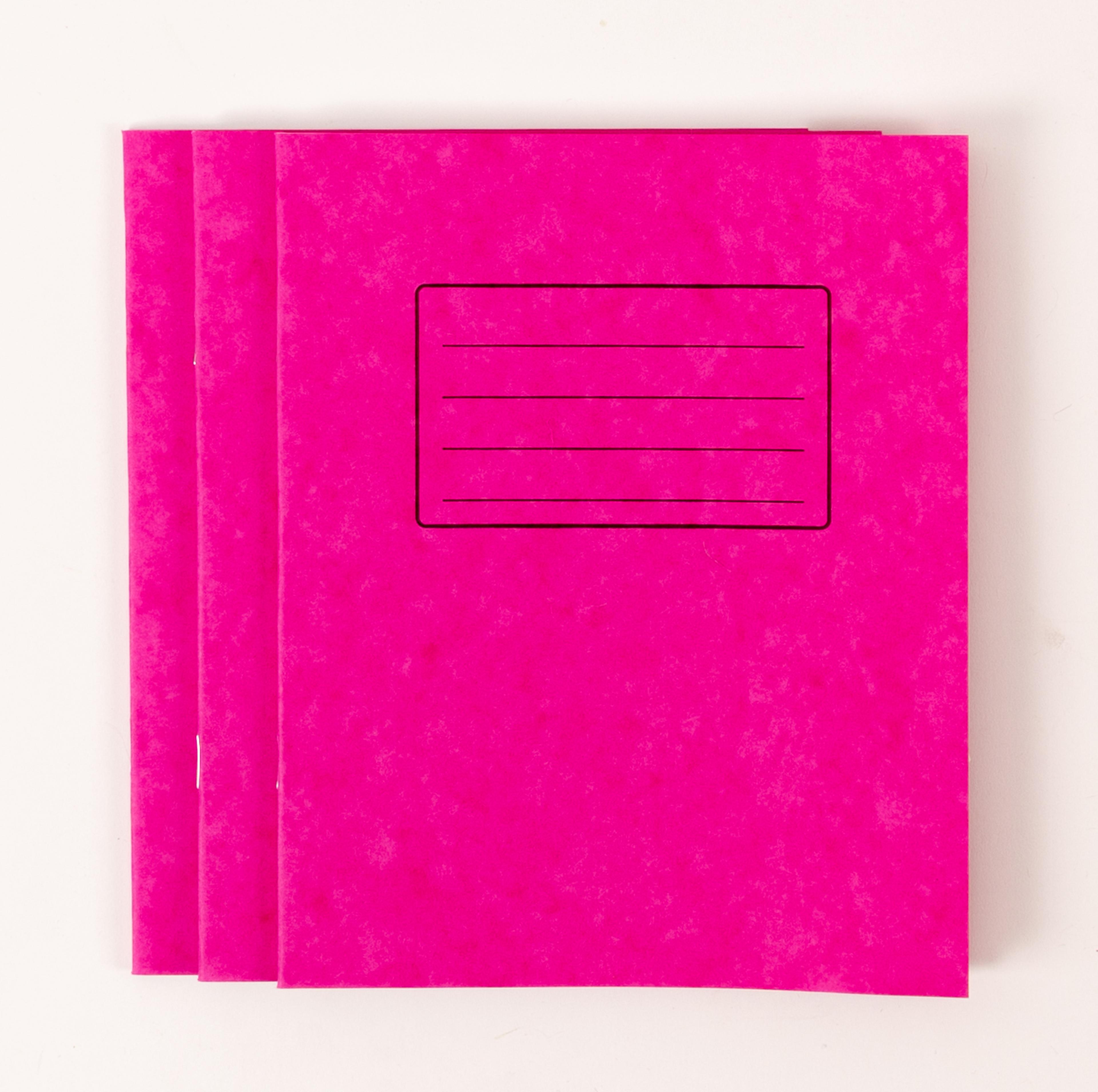 Classmates 8" x 6.5" Exercise Book 48 Page, 8mm Ruled, Pink - Pack of 100