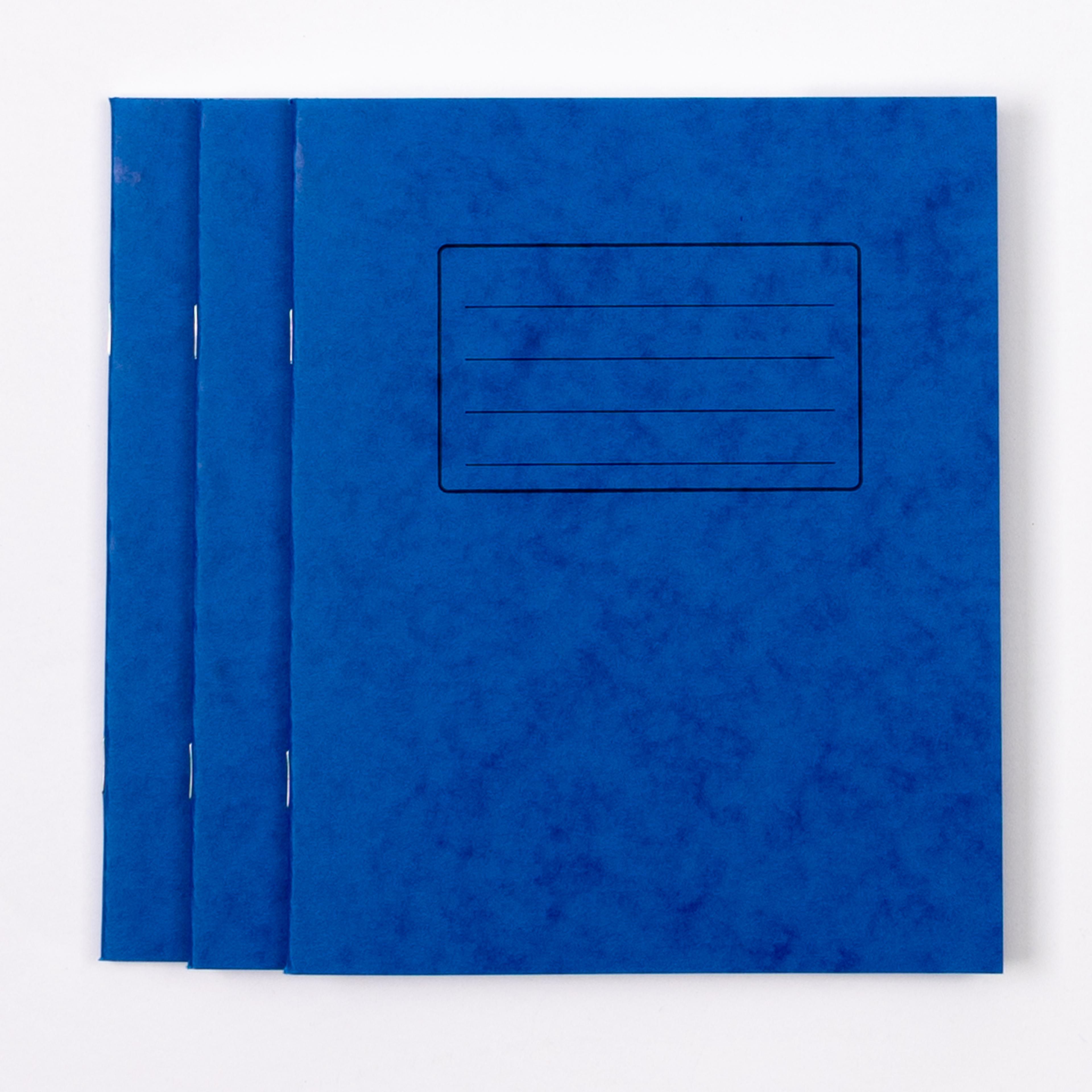 Classmates 8" x 6.5" Exercise Book 64 Page, 8mm Ruled With Margin, Blue - Pack of 100