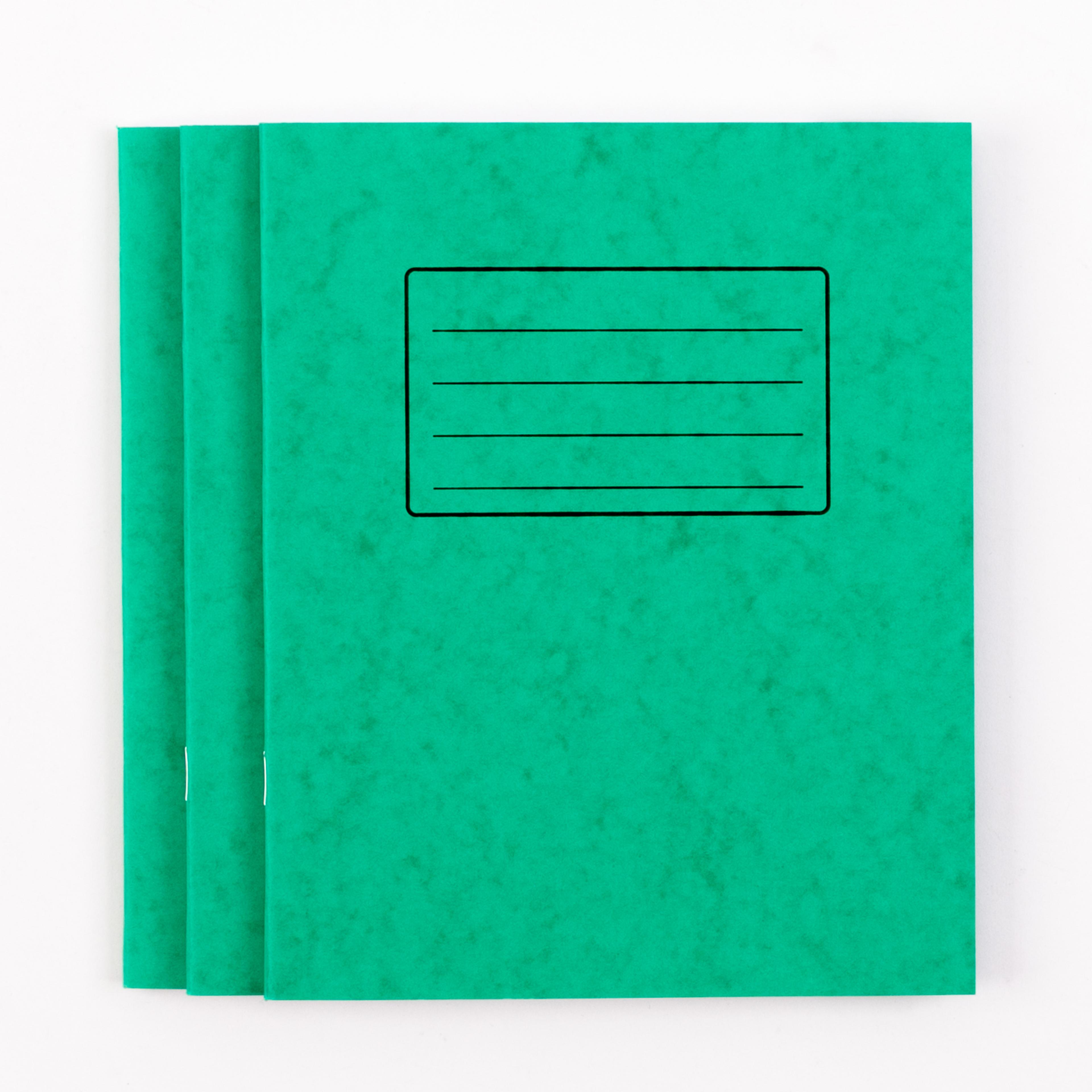 Classmates 8" x 6.5" Exercise Book 80 Page, 8mm Ruled With Margin, Green - Pack of 100