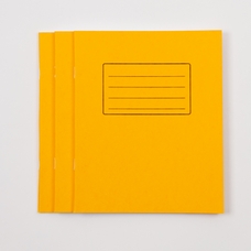 Classmates 8" x 6.5" Exercise Book 48 Page, 8mm Ruled With Margin, Yellow - Pack of 100