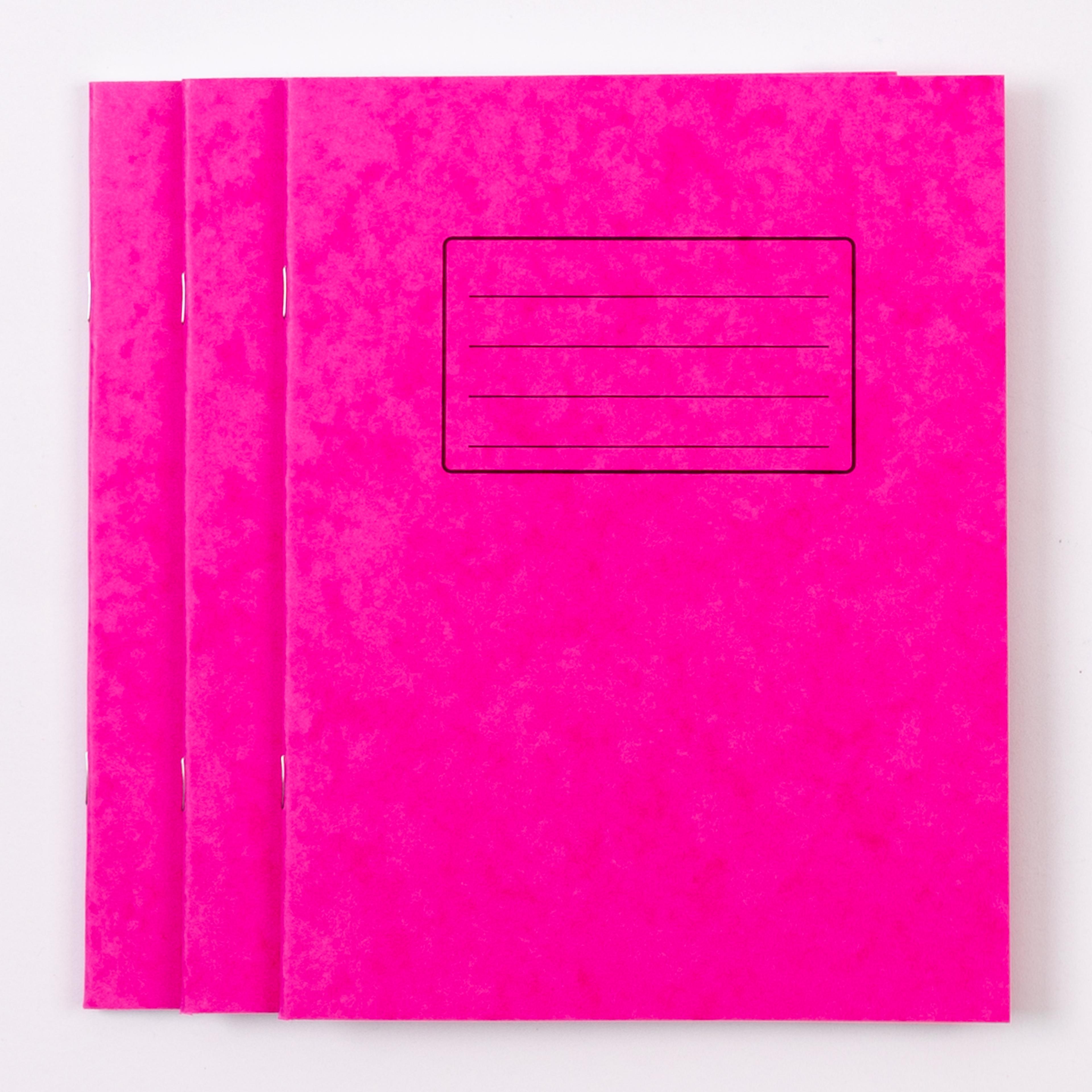 Classmates 8" x 6.5" Exercise Book 48 Page, Plain, Pink - Pack of 100