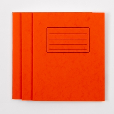 Classmates 8" x 6.5" Exercise Book 80 Page, 8mm Ruled With Margin, Orange - Pack of 100