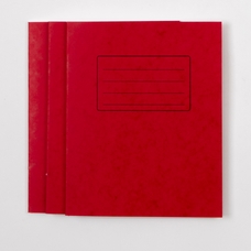 Classmates 8" x 6.5" Exercise Book 48 Page, Plain, Red - Pack of 100