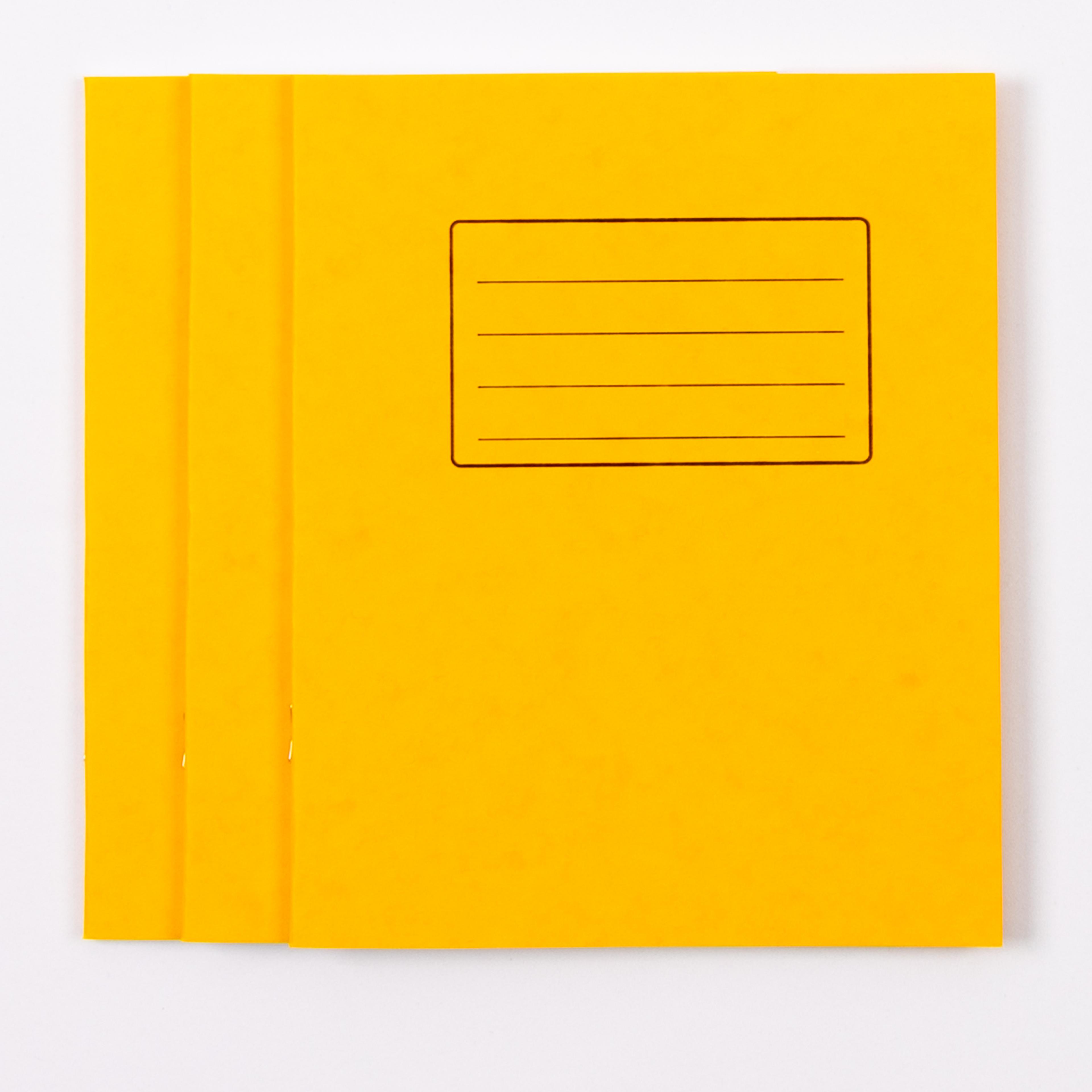 Classmates 8" x 6.5" Exercise Book 48 Page, Plain, Yellow - Pack of 100